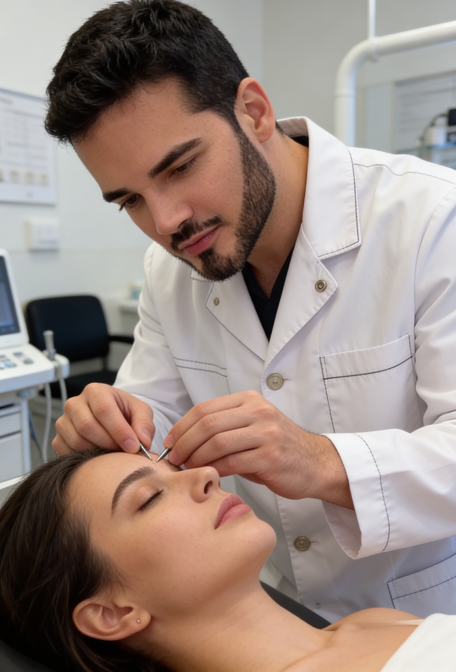 Dr. Fábio realizando procedimento